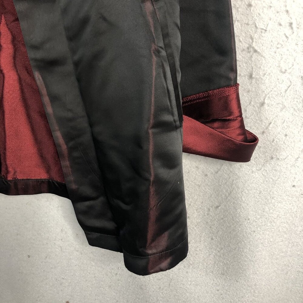 Gerogiou Studio 1 Jacket Womens Large Burgundy Irredescent Event Occasion Italy - Picture 10 of 16